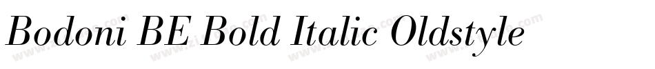 Bodoni BE Bold Italic Oldstyle Figures字体转换